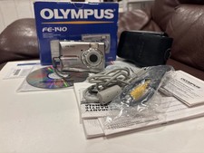 Olympus FE-140 6.0MP Digital Camera Silver Portable Boxed with Manuals Discs