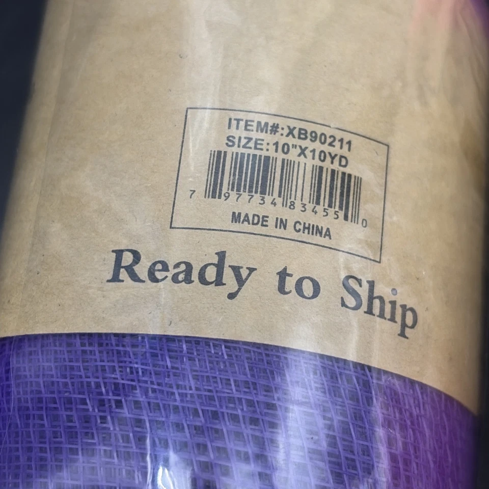 6 Rolls Deco Poly Mesh Foil Iridescent Metallic Mix 10" X 10 Yds New Blue Pink - Image 3 of 4