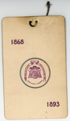 1893 Hotel Chittenden Columbus, Ohio Rev, John A Watterson Invitation Folder #8W