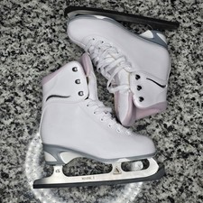 Jackson Ultima SoftSkate Girls Figure Ice Skates, White/Pink, Size 3