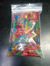 Lite Brite Pegs 1-1/8" 6 Colors LOT OF 200 round top Point bottom Roughly 5oz