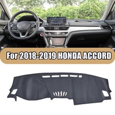 Leather Dashboard Dash Cover Mat For Honda Accord 2018-2022 Dashmat Carpet Black Leather Dashboard Dash Cover Mat For Honda Accord 2018-2022 Dashmat Carpet Black