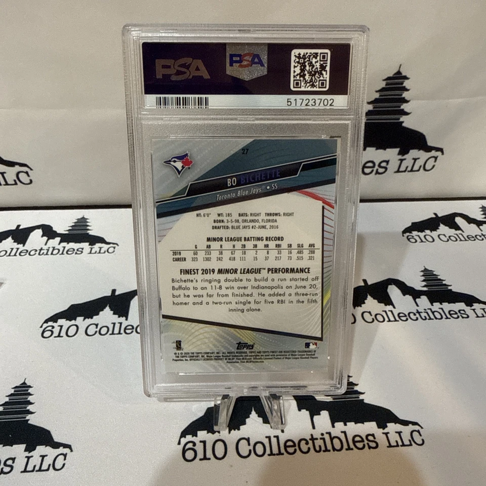 2020 Topps Finest Bo Bichette Orange Refractor /25 - Image 2 of 2