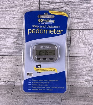 2004 Sportline Go Walking Step And Distance Pedometer Gray GW2795GY New Sealed