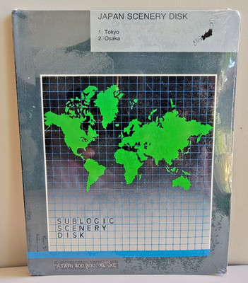 SubLOGIC Scenery Disk - Japan for Atari 400/800/XL/XE; Diskette; NOS