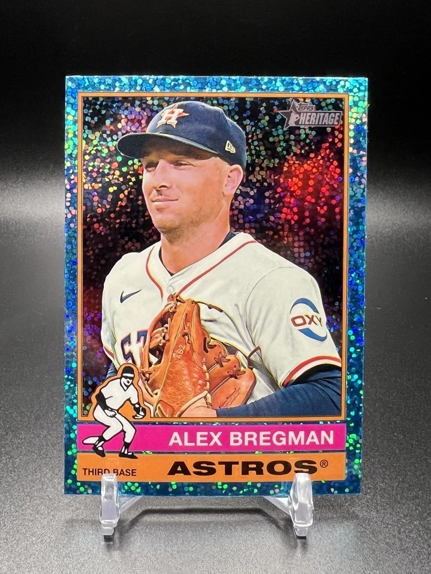2025 Topps Heritage Chrome ALEX BREGMAN Light Blue Sparkle #391 Houston Astros