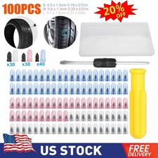 60/100Pcs Tire Repair Rubber Nails Tyre Puncture Repair Screws Kit w Screwdriver