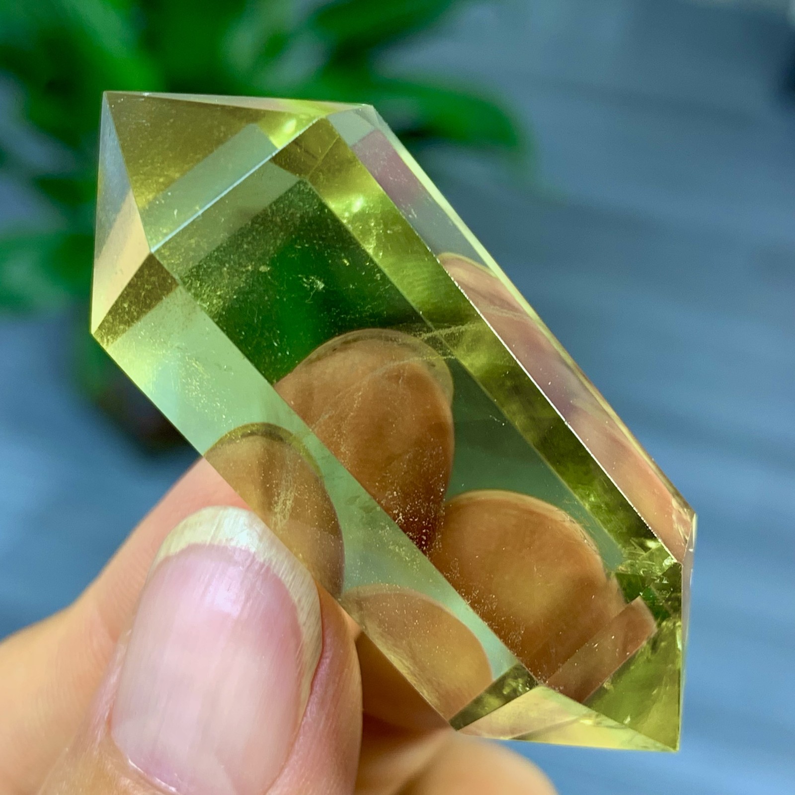 28G Natural Citrine Quartz Obelisk Double Point Wand for Reiki Healing