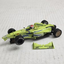 Vintage SCX Slot Car Minardi F1 Telefonica 20 TecniToys F-1 Green 1/32 Scale