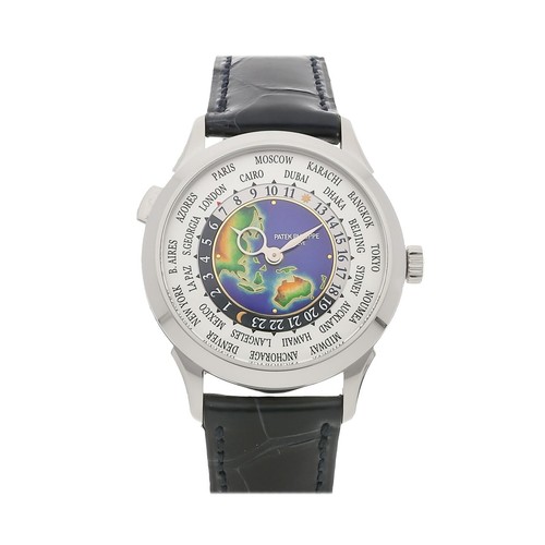 Patek Philippe Complications World Time Auto 38mm Enamel Strap...