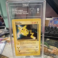 Wizards of the Coast 1999 Pikachu Black Star Promo #4 TAG 9 Wizards Promos on eBay