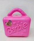 Vtg 1990's Mattel Barbie Carrying Case Organizer Compartments W/ Handle Pink