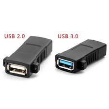 USB Female to Female Adapter 2.0 3.0 Female To Female Socket Panel Mount Adapter