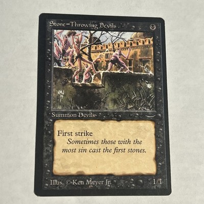MTG stone-throwing devils 英語1 美品　値下げ Magic The Gathering: Stone-Throw- Devils- Arabian Nights MTG