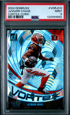2024 PANINI DONRUSS VORTEX #VORJCH Ja'MARR CHASE VORTEX-CUBIC /50 PSA 9