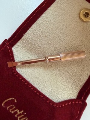 Cartier Screwdriver NEW AUTHENTIC SWISS MADE Rose Gold Color. In Cartier Pouch