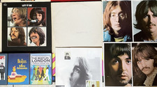 Beatles White Album Apple Poster and Photos Record Lot VG /VG 