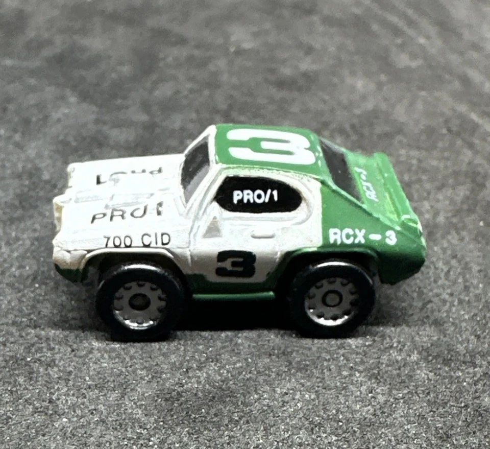 Micro Machines ‘68 Pontiac GTO White & Green #3 Version 1, 1986 Galoob Vintage - Image 3 of 4