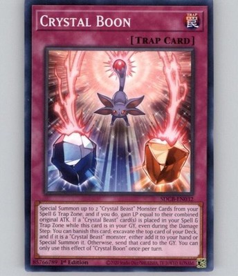 Crystal Boon (SDCB-EN032, Common) Structure Deck: Legend of the Crystal Beasts