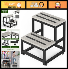 2 Step Stool for Adults  Kids - Bedside Step Stool for High Beds, Non-Slip Desi