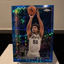 Harrison Ingram 2025-26 Topps Chrome #222 Blue X-Fractor San Antonio Spurs