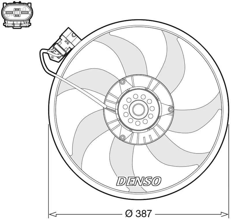 Lüfter, Motorkühlung DER20017 DENSO für OPEL CORSA C - Bild 2