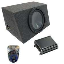 Universal Car Stereo Hatchback Sealed Single 12" Harmony R124 Sub Box & CXA400.1