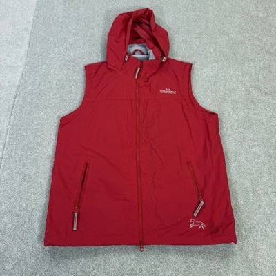 Horseware Ireland Damen Weste Jacke Rot Medium Ärmellos Kapuze Full Zip Gebraucht