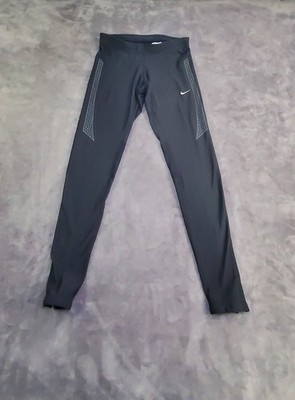 Nike Women's Tech 2 Sz XS Athletic Running Leggings Black Ankle Zips Pocket C24