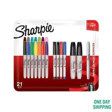 Sharpie Permanent Markers Assorted Tips Colors 21 Count Variety Pack