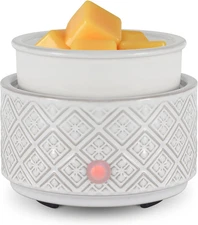 Wax Melt Warmer for Scented Wax,3-In-1Ceramic Wax Warmer Fragrances Candle Oils,