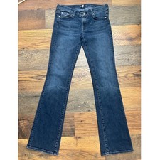 7 For All Mankind Bootcut Jeans Dark Wash Stretch Denim Blue Women 30 Flattering