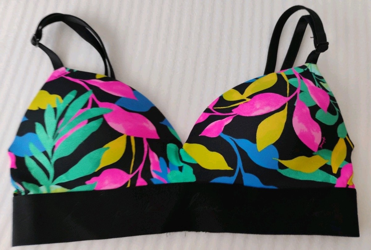 Victoria's Secret Pink Bra RN54867 CA23226 Lightly Lined Floral