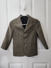 Van Heusen Youth Boys Size 8 Regular Blazer 3 Buttons Front Color Taupe