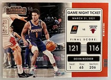 2021-22 Panini basketball Contenders Devin Booker Game Night Ticket #19 SUNS