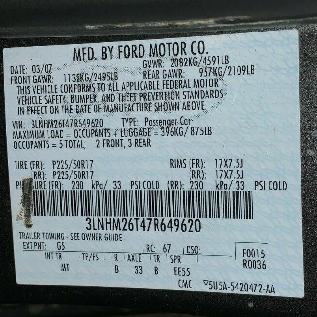 Antena de aleta de tiburón Lincoln Zephyr MKZ 2006 2007 2008 2009 ALEACIÓN G5 COLOR METÁLICO Foto 2 de 2
