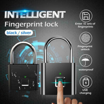 Fingerabdruck Smart Keyless Vorhängeschloss Türschloss Koffer Fingerprint Lock