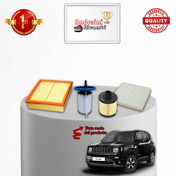 Set Service 4 Filter Jeep Renegade 2.0 Crd 103KW 140CV Von 2014->-image