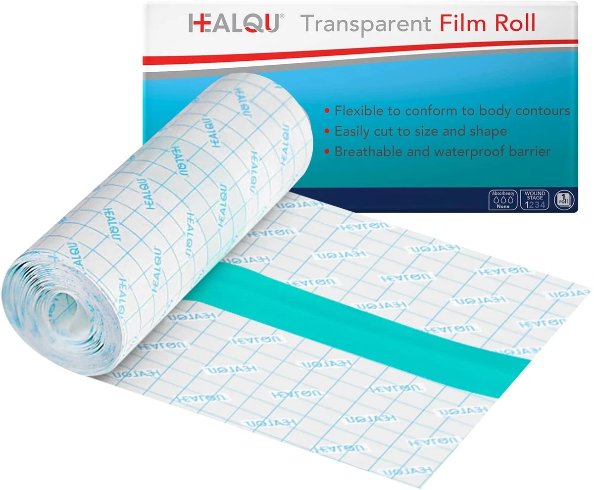 Tattoo Aftercare Waterproof Bandage - 6in x11yd Transparent Film Roll Dressing -