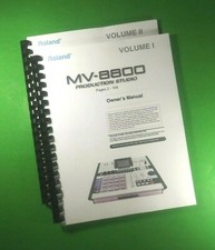 Owners Manual for ROLAND MV-8800 Production Studio 340 Pages W/Clear Covers 