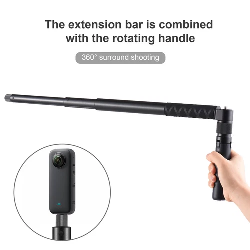 Extendable Invisible Selfie Stick Kit with Rotatable Handle Tripod Q1I1 - Picture 3 of 8