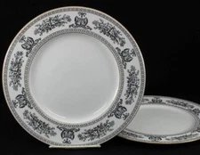 Wedgwood Columbia Black Group of Two Dinner Plates