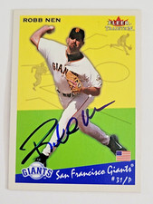 ROBB NEN Signed 2002 Fleer Tradition #182 San Francisco Giants Autograph