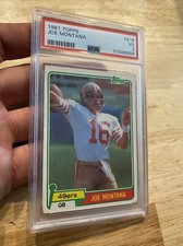 Joe Montana Rookie PSA 3 Collector Card 1981 Topps #216 Man Cave 49ers RC GIFT