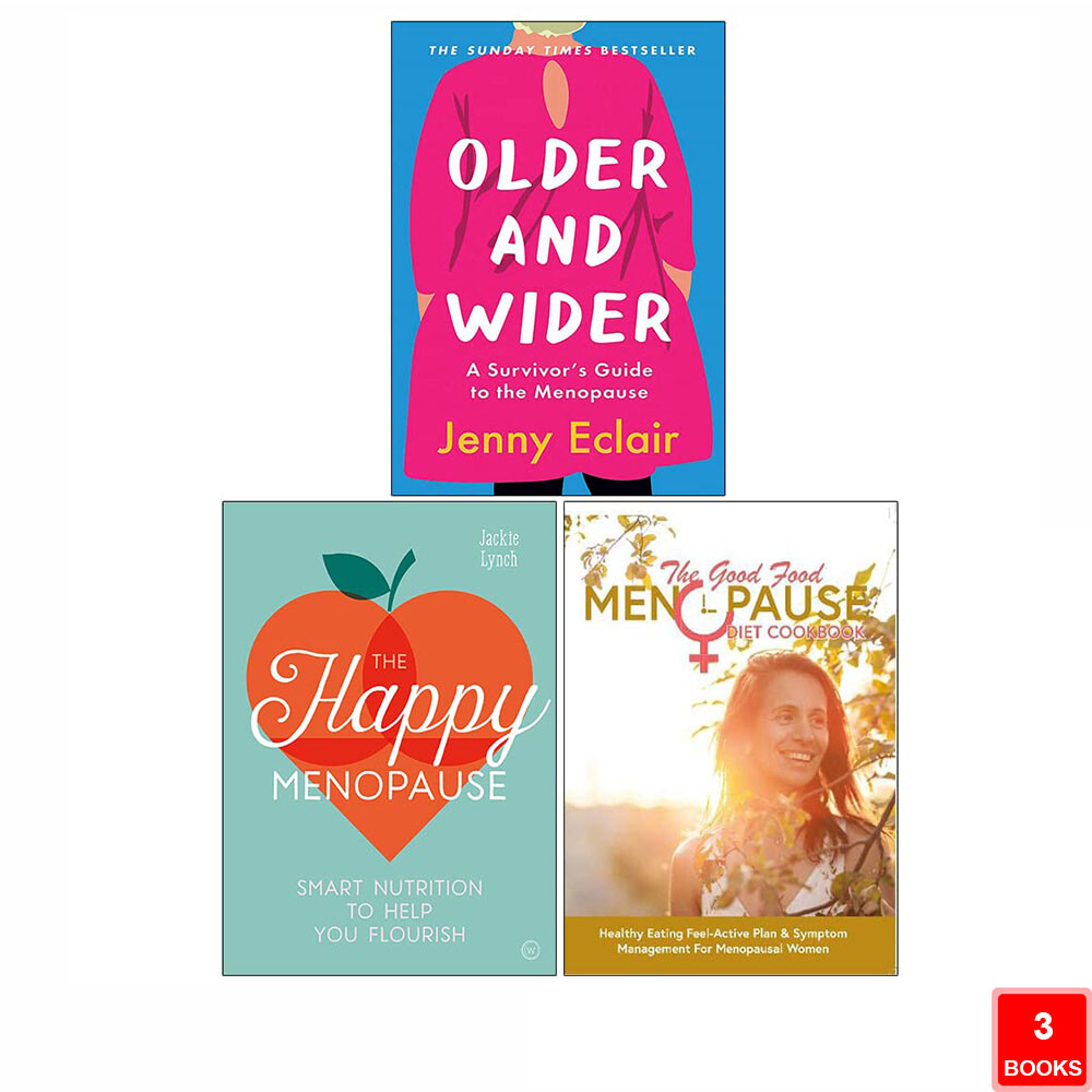 Older and Wider, Happy Menopause, Good Food Menopause Diet 3 Books Set NEW