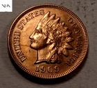 1909 Indian Head Penny Cent - Gem BU++ (red) - Four Diamonds - #I370