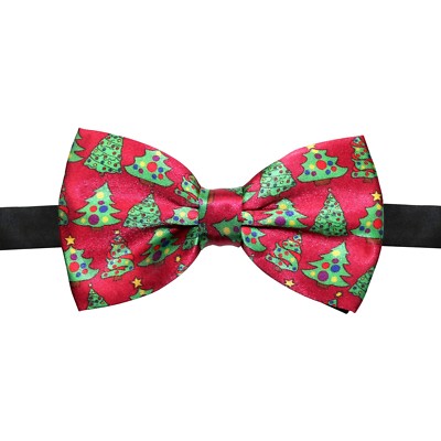 christmas clip on bow tie