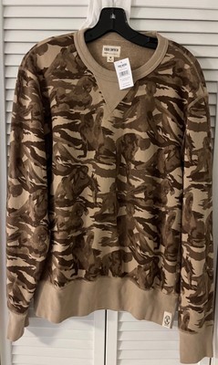 Todd Snyder New York Men's L/S Sweatshirt M Beige/Brown Camoflauge NWT