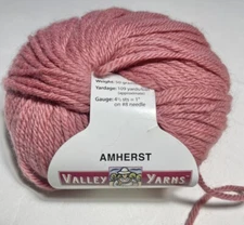 VALLEY YARNS AMHERST 100% WOOL. 1Pk. WILD ROSE. I Combine Shipping, Read Details