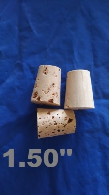 CORK stopper plug round tapered style crafts fishing lab wine all natural*1-1/2*